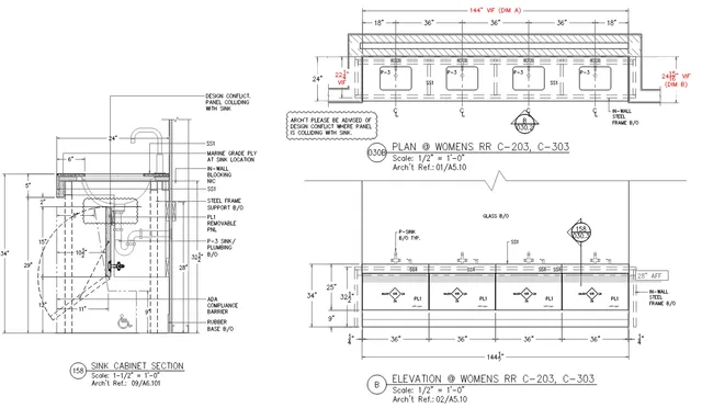Shop drawing sample — hospitality & f&b